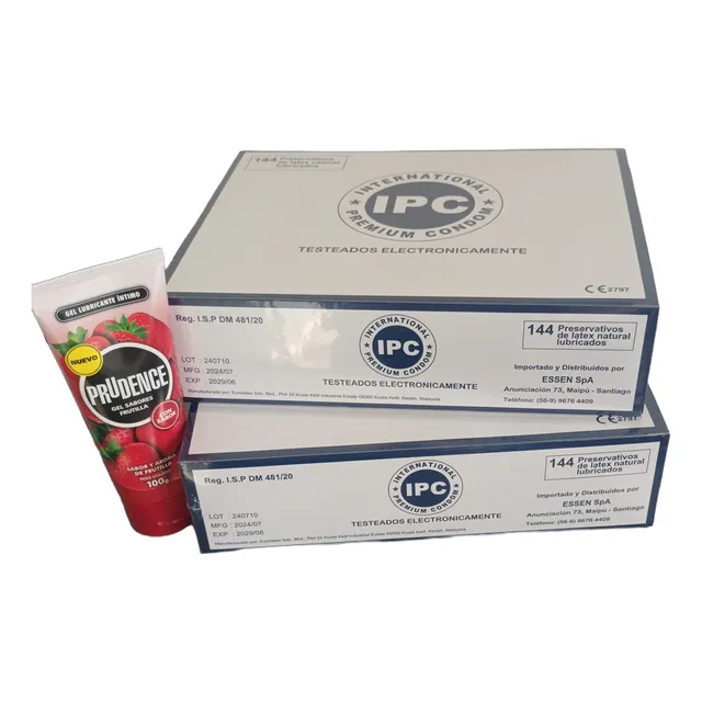 Preservativos Ipc 2 Cajas Total 288 Unidades + Lubricante