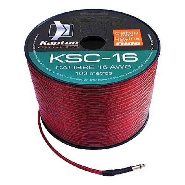 Cable Para Bocina Uso Rudo Polarizado Calibre 16 100 Mts