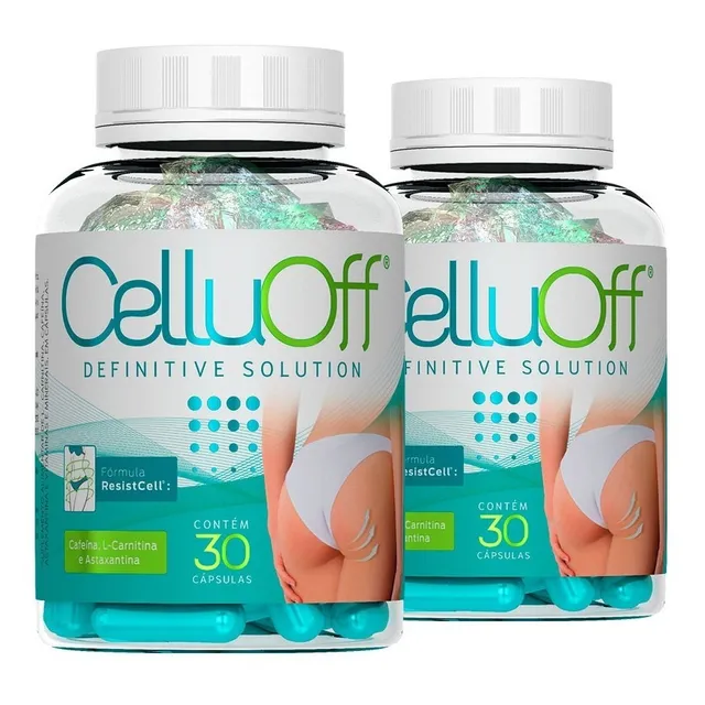 Kit 2x Celluoff Definitive Solution 2 Meses Total 60 Caps