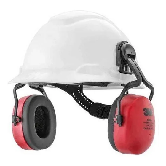 Capacete De Segurança H-700 Branco Com Abafador Muffler 3m