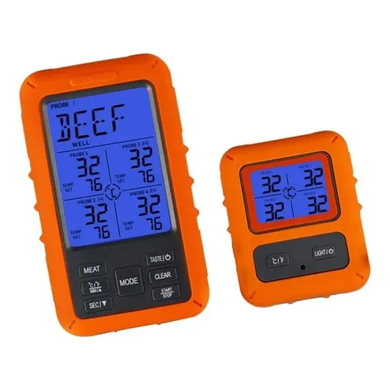Medidor De Temperatura Para Carne Y Barbacoa, Con Sondas