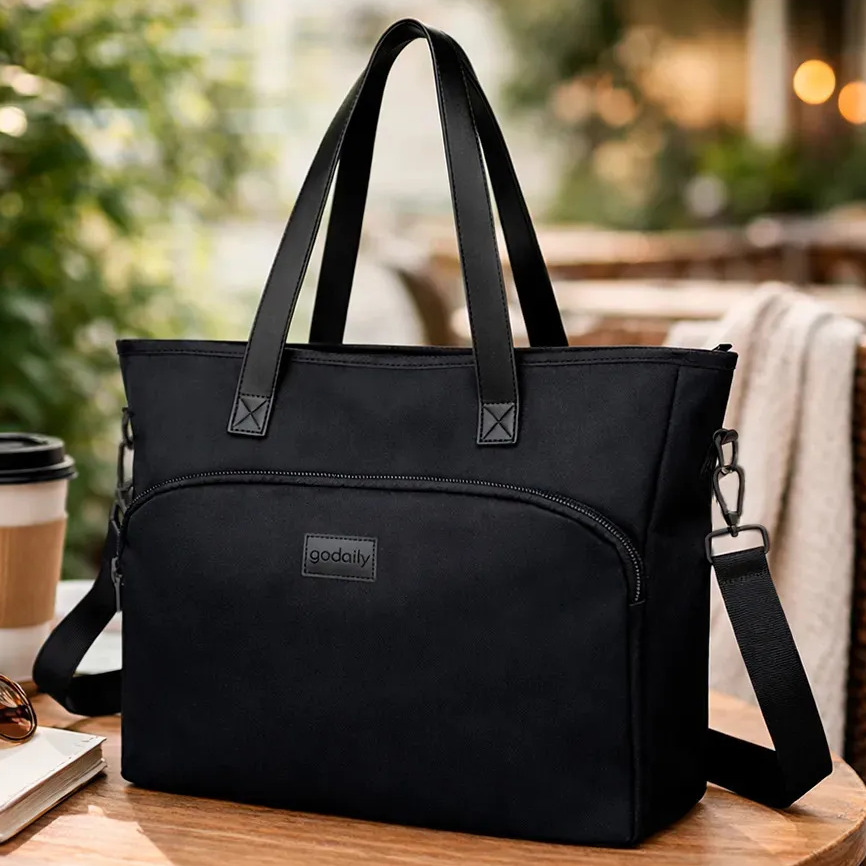 Bolsa Tote Loop Godaily Leve Moderna Feminina Cor Preto