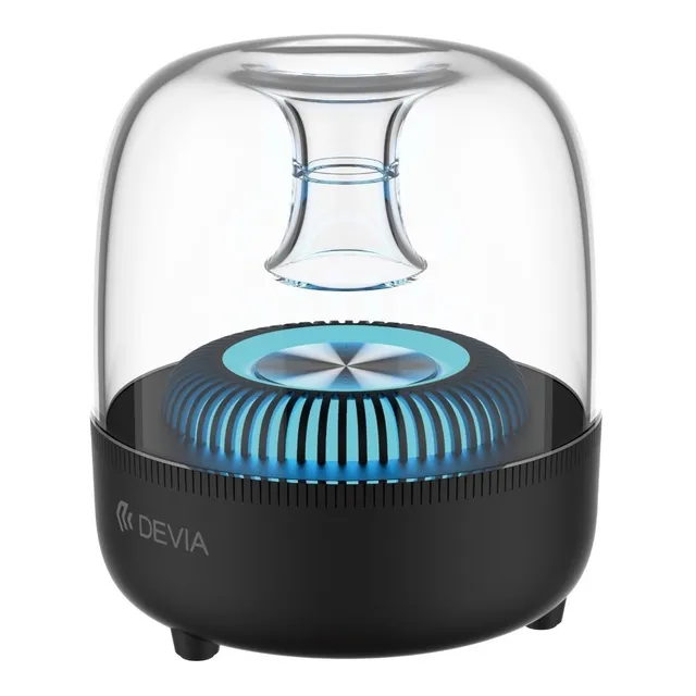 Parlante Bluetooth Devia Sonido 360 Con Luz Rgb - Cover Co Color Negro