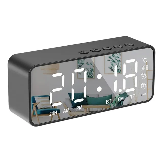 Reloj Despertador Digital Genérica Bocina Bluetooth/reloj De Mesa