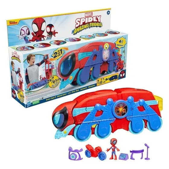 Juguete /spidey Aracnomovil 2 En 1 Amazing Friends Para Niño
