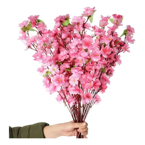 Flower❣️ Zx Flores Artificiais: 6 Pacotes, Planta De Plástico | MercadoLivre