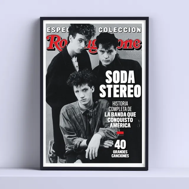 Cuadro Sodastereo Revista Rolling Stone Decorativo 30x40 Cm