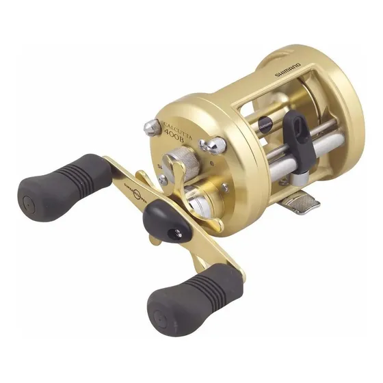 Carretel carretilha Shimano Calcutta B CT400B direito color dourado