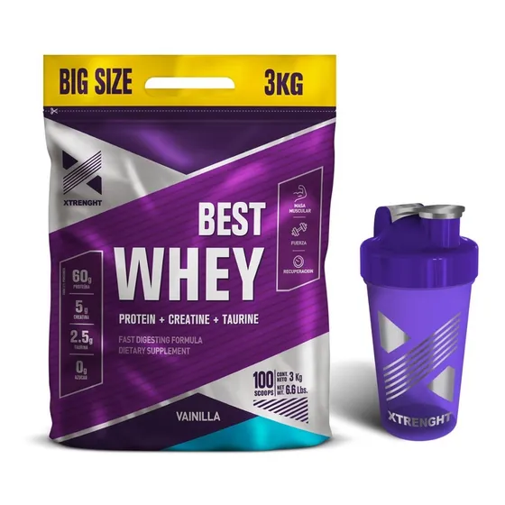 Xtrenght Proteina 3kg + Shaker Pro - Envio Gratis!! 3 Kg