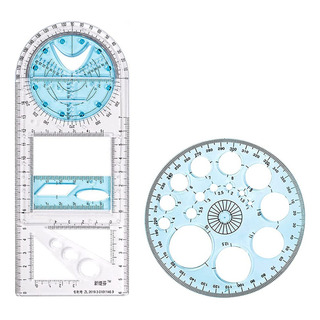 Regla Geométrica Multifuncional De 4 Piezas, Dibujo Circular Regla Geométrica Multifuncional De 4 Piezas, Dibujo Circular