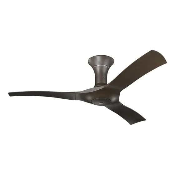Lampara Ventilador 220 V Control Remoto Aspa Madera Abs Luz