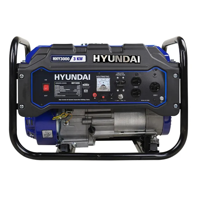 Generador Planta De Luz Portatil A Gasolina Bifasico Hyundai
