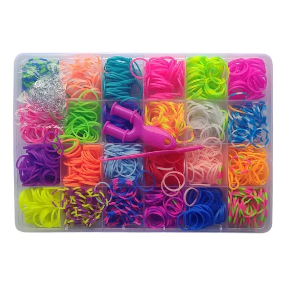 Loom Bands Gomitas Para Hacer Pulseras Caja 24 Divisiones