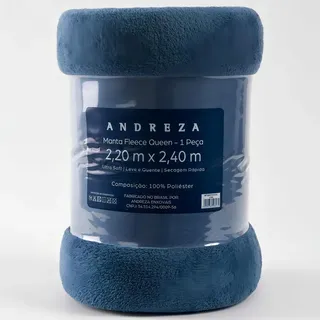 Andreza Enxovais Manta Cobert Queen Fleece Microfibra Liso Andreza Ul