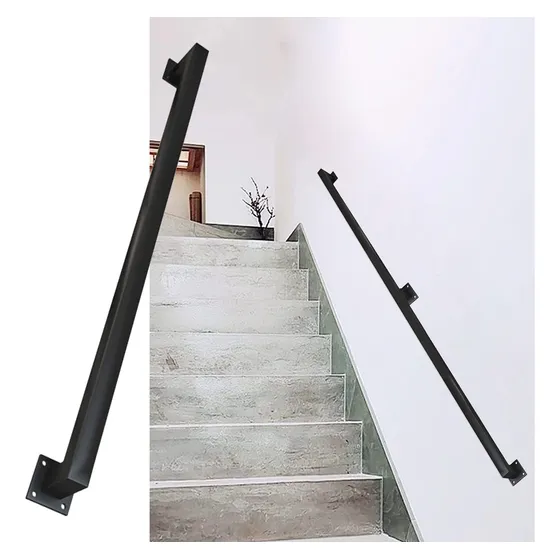 Barandilla Cuadrada Metal Para Escalera Montaje Pared Villa