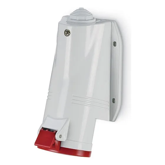 Toma Hembra Base Mural 32a 3p+n+t 6h 346-415v 50/60hz Scame Color Rojo