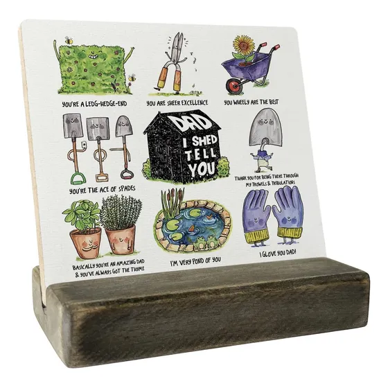 Divertido Regalo Placa Madera Tema Jardineria Papa I Shed