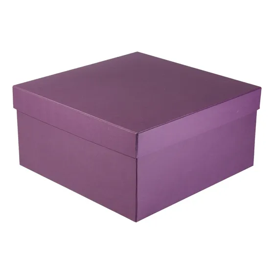 Caixa De Presente | Roxo - 25x25x10 Cm 