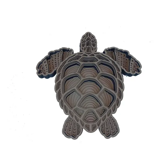 Cuadro Multicapa Tortuga 2 Mdf Corte Láser