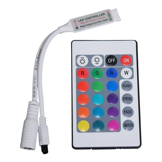 Controlador Rgb Tira De Led 24 Botones Control Remoto