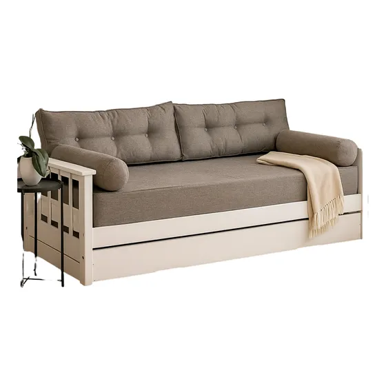 Almohadon Kit Divan Chenille Cama Respaldos Caramelos Funda 