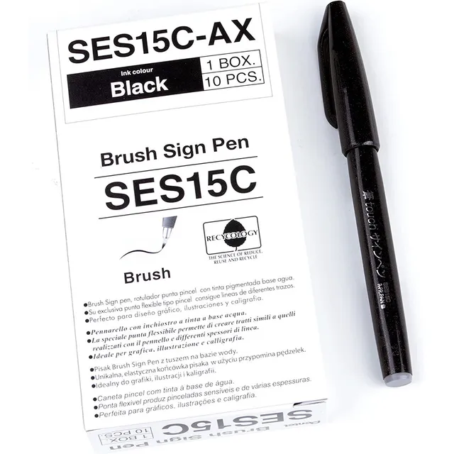 Caja 12 Plumones Pentel Sign Brush Pen Lettering Caligrafia