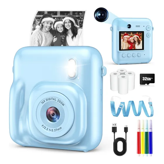 Cámara Digital Instantánea Fhd Video Filtros P/ Niños Selfie
