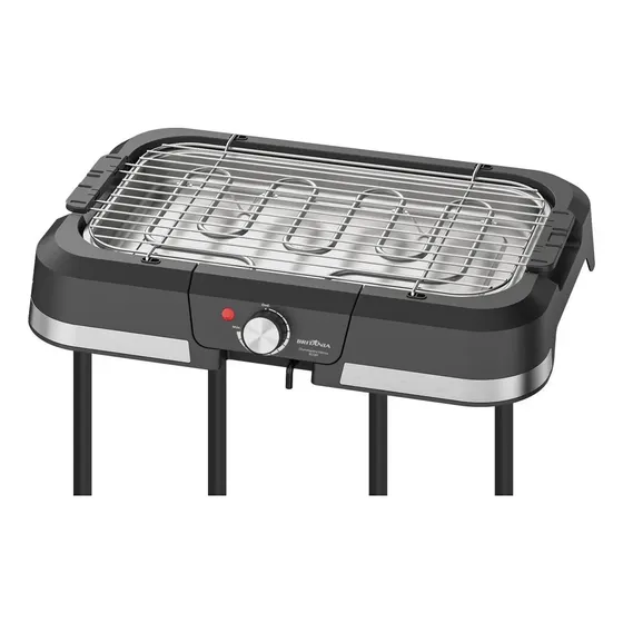 Churrasqueira Elétrica Britânia Bcq90 Com Suporte 1500w Cor Preto