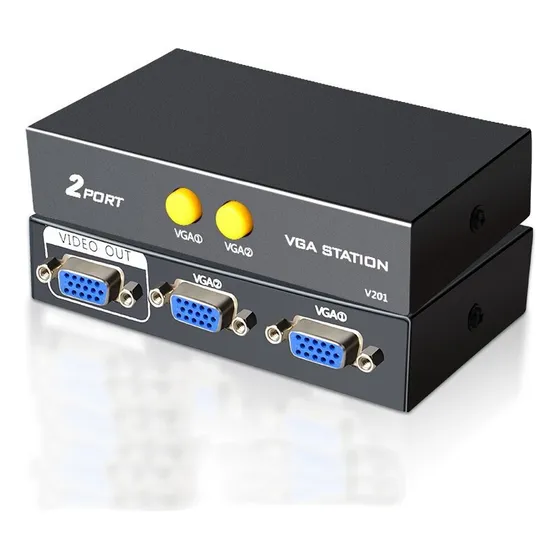 Vga Switch Divisor Adaptador Conmutador Vga 2 Puertos