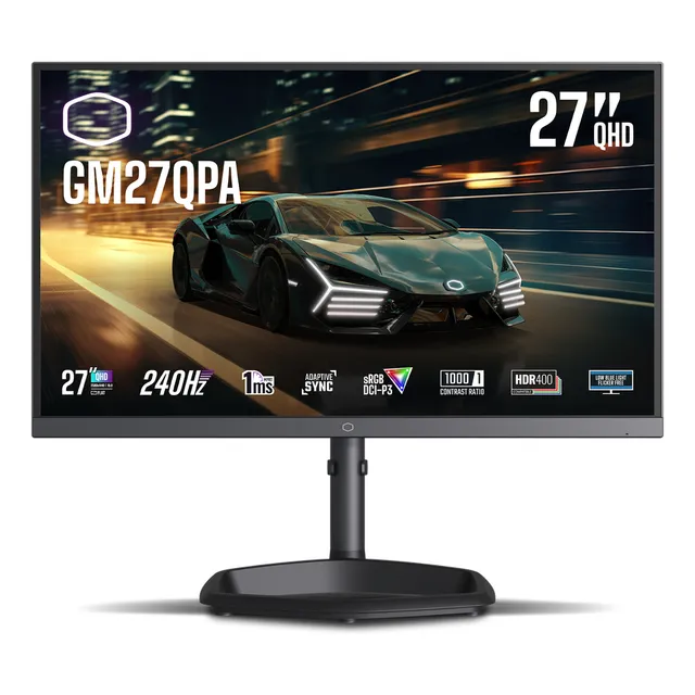 Monitor Gamer Cooler Master Gm27qpa 27 Qhd 240hz 1ms Hdmi Dp Color Negro