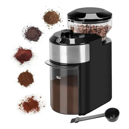 Moedor Eletrico Cafe 28 Configurações Triturador Secos 220v 220v Preto