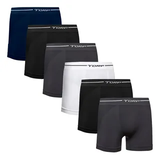 Kit 6 Cuecas Boxer Sem Costura Microfibra Original Torp Kit 6 Cuecas Boxer Sem Costura Microfibra Original Torp