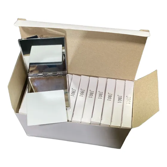 Caja De 12 Espejos Sublimables Cuadrado Gris