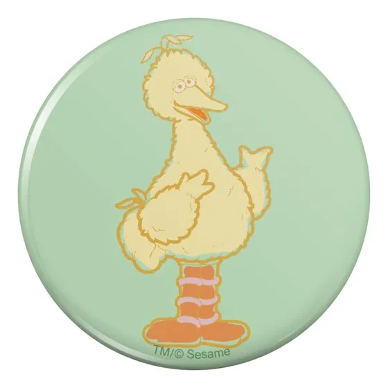 Calle Sesamo Gran Pajaro Angustiado Pinback Boton Pin