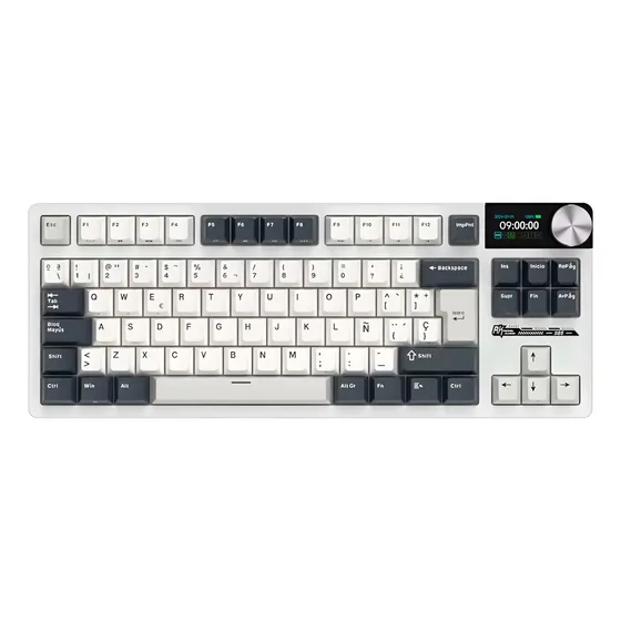Teclado Mecánico Gamer Royal Kludge Rk-s85 Tkl Inalàmbrico - Blanco - Español España