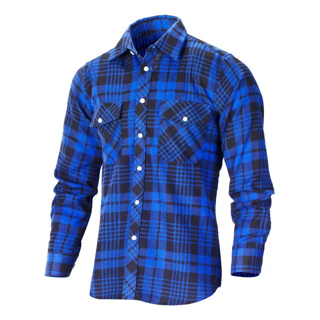 Camisa Hombre Franela Cuadros Casual Manga Larga Anti Arruga
