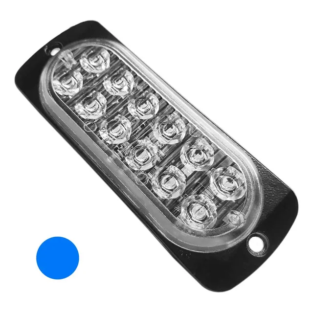 Barral Led Ambulancia Azul 12 Led 12/24v 112x41mm