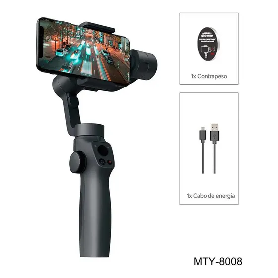 Estabilizador De Celular Gimbal Para Celular E Gopro Tomate Cor Preto