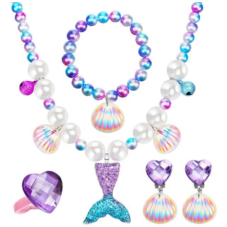 Collar De Perlas Sirena Decoración De Fiesta Cumpleaños Collar De Perlas Sirena Decoración De Fiesta Cumpleaños