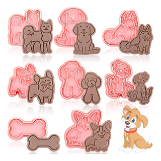 Set 8 Moldes Cortadores Mini Mascotas - Galletas Repostería Set 8 Moldes Cortadores Mini Mascotas - Galletas Repostería