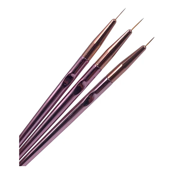 Kit 3 Pincéis Filetes Contorno Desenhos Mimimalistas Unhas