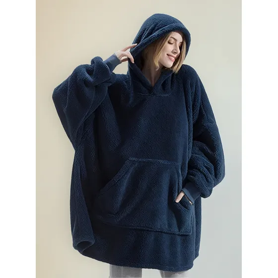 Sudadera Cobija Unisex Con Capucha Afelpada Calientita Suave