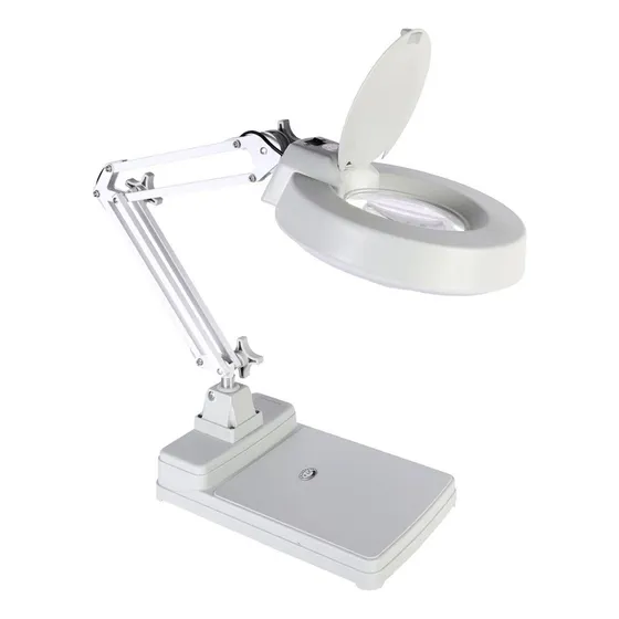 Lampara Luz Led Con Brazo Articulado Y Lupa Para Electrónica