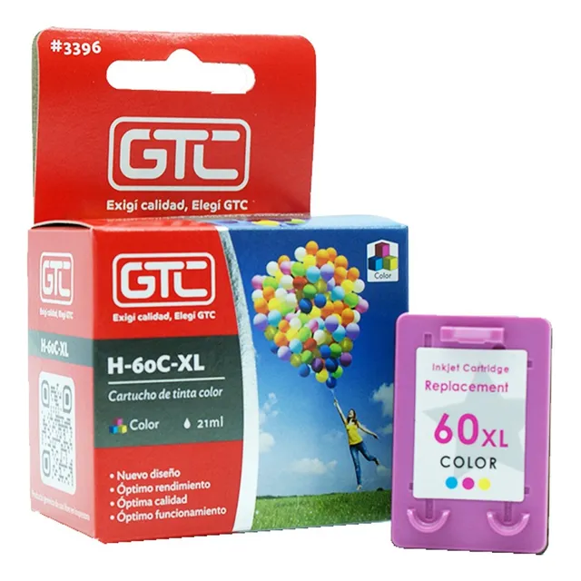 Cartucho De Tinta Alternativa Gtc Para Hp 60 Xl