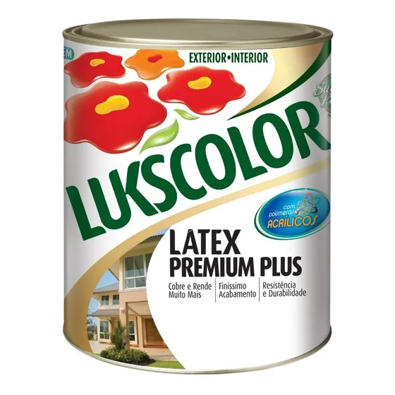 Tinta Latex Acrílica Lukscolor 900ml Perfumada Varias Cores Cor Preto