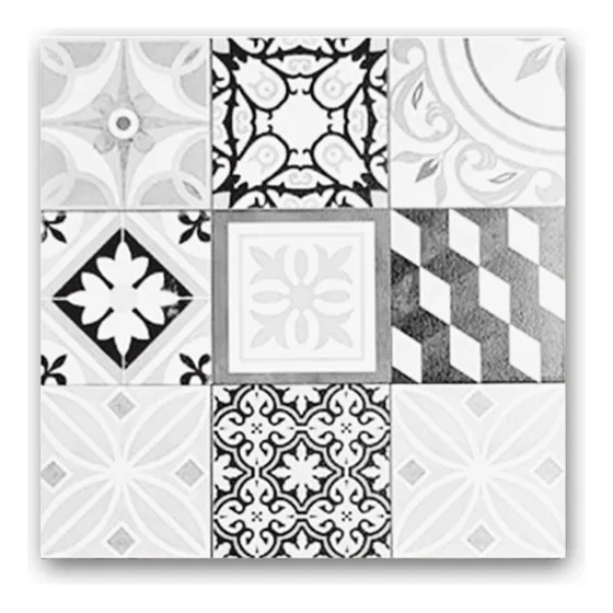 Cerámica Lourdes Calcáreo Gris Y Blanco 56x56 1ra Calidad !!