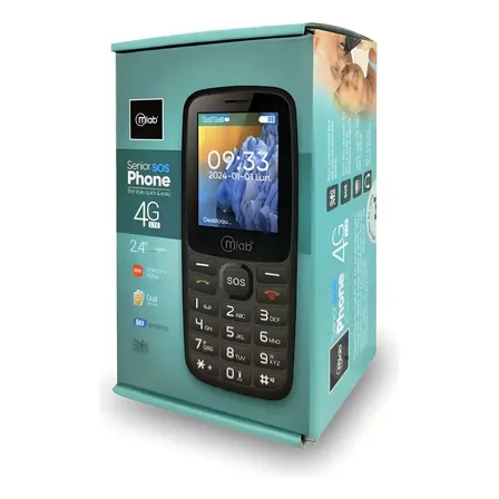Teléfono Celular Senior Adulto Mayor Mlab 9387 Dual Sim Negro