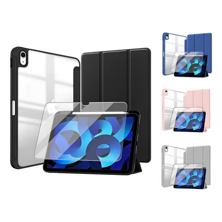 Capa Para iPad 10a 11a Geração 10.9 Com Película Protetora Preto