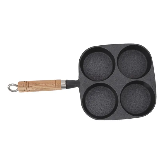 Sartén Antiadherente Para Huevos Pwshymi Para 4 Tazas, Hierr