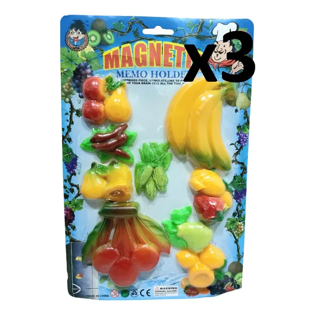 Imanes Para Nevera Frutas Decorativa Magnética Set 9 Pzas X3